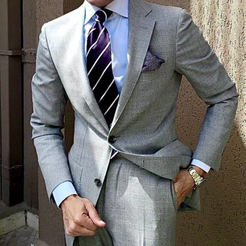 Menista Classy Two Piece Linen Light Grey