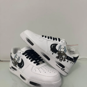 Custom sneakers, Kaws Nike Air Force One, handmade with wash-resistant protection, unique and stylish — perfect as a gift. New Etsy Account, !! So many happy customers an REVIEWS available in vibrant-steps.com. !! Our official website. AVAILABLE FREE SHIPPING TO BELGIUM,GERMANY,SPAIN,FRENCH,AUSTRIA and UK. We also have another shipping option available for US . Looking for the perfect custom gift? These handmade Nike Air Force 1s are personalized just for you — the ultimate statement piece for sneaker lovers.