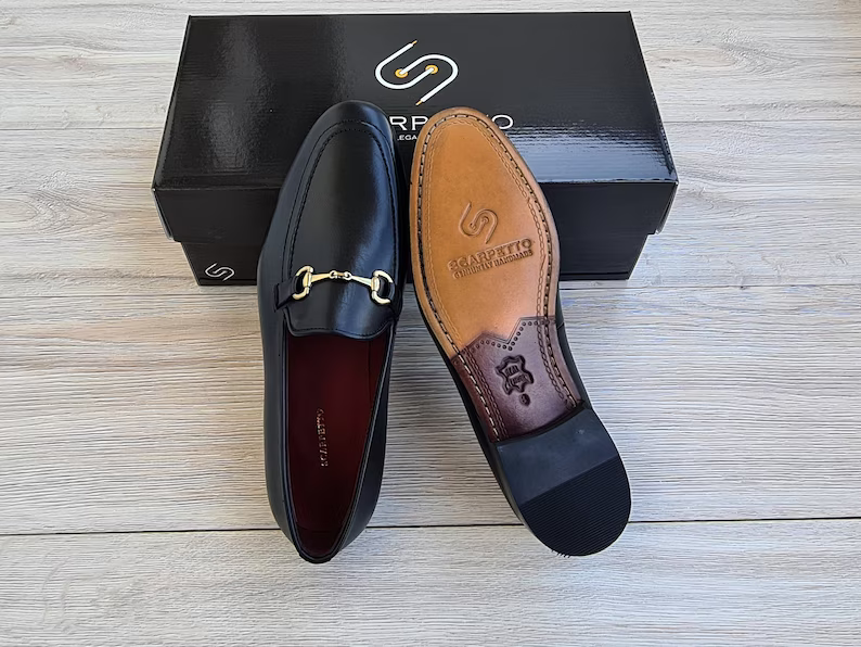 Premium Leather Men's Loafer | Handmade Slip-On Dress Shoes for Men | Genuine Leather Casual Shoes for Party Prom Wedding