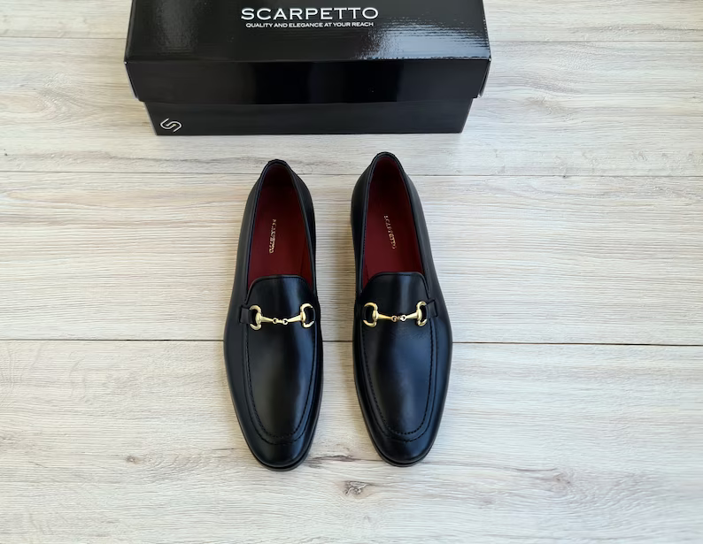 Premium Leather Men's Loafer | Handmade Slip-On Dress Shoes for Men | Genuine Leather Casual Shoes for Party Prom Wedding - Image 2
