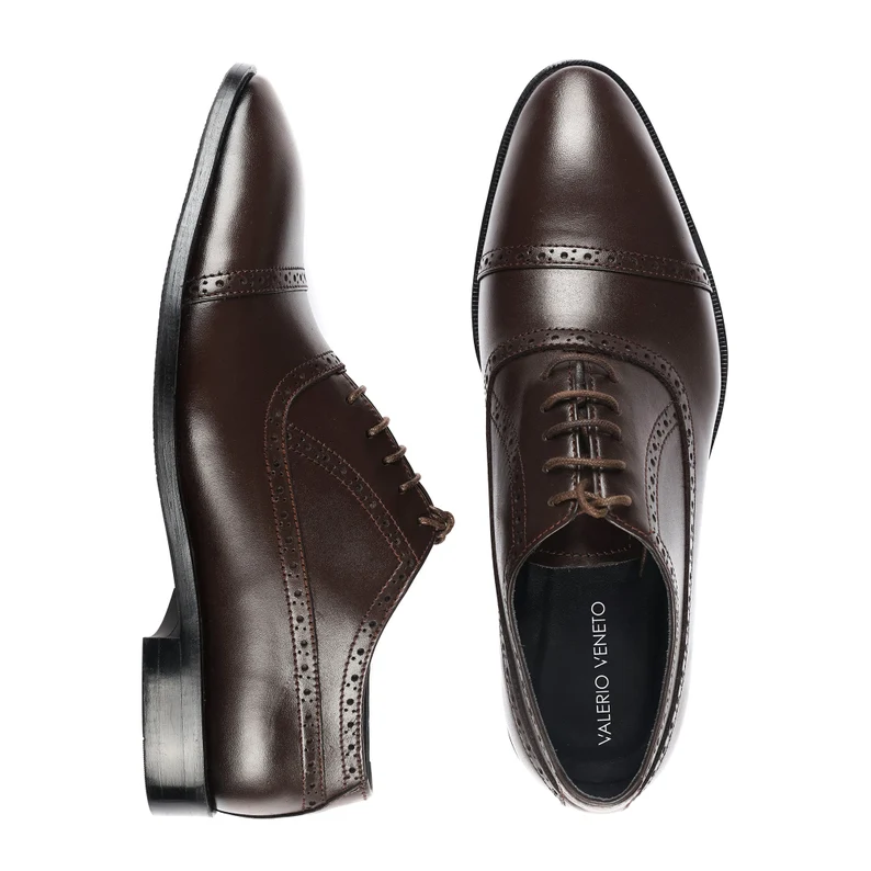 Genuine Leather Handmade Oxford Shoes Men - Sereno - VV226 Genuine Leather Shoes: Soft, Durable, and Stylish - Image 3