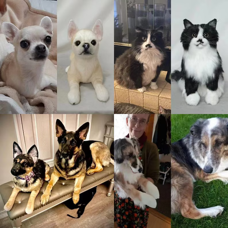 Custom Cats Dogs stuffed animals, custom pet plush,realistic dog cat personalized plush gift pet lover,Pet memorial gifts - Image 2