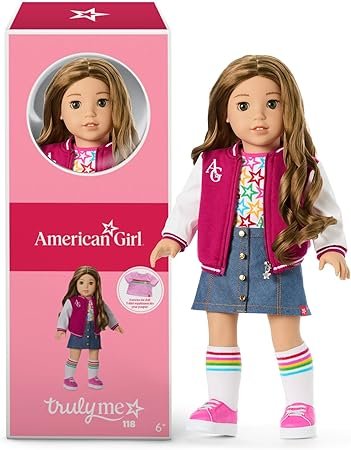 American Girl, Truly Me 18-inch Doll #118 with Brown Eyes, Wavy Dark-Brown Hair with Highlights, Tan Skin, for Ages 6+ - Image 2