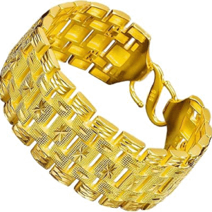 18k gold men's bracelet tank chain wide chain bracelet, hip-hop wide chain bracelet, heavy-duty Cuban chain, large