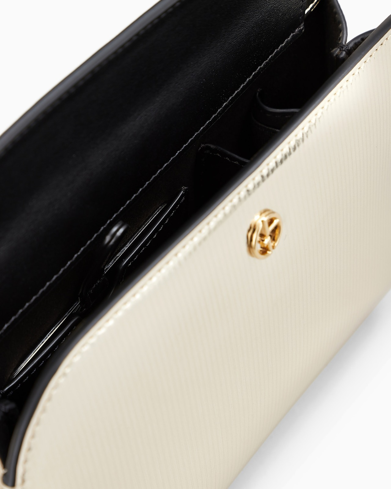 Striped lamé-leather la Prima clutch bag - Image 3