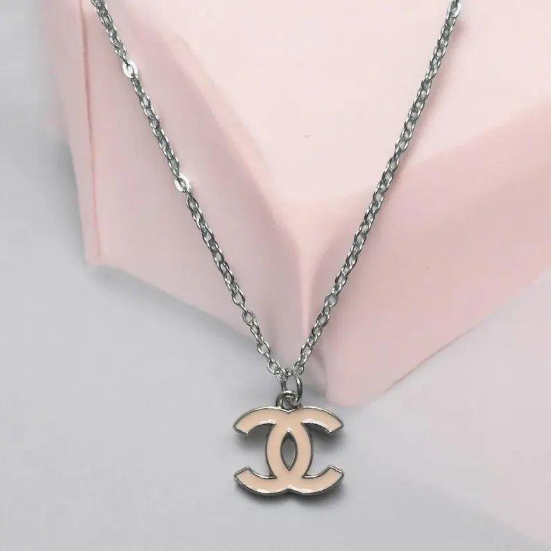 Upcycled Double C Charm Necklace