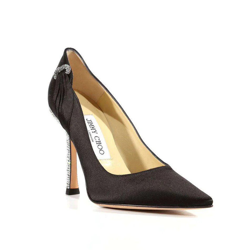 Jimmy Choo Women's Shoes Satin Crystalized High-Heel Pumps (JCWCRY06)