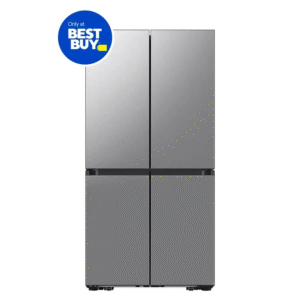Samsung - Bespoke 22 cu. ft. Counter Depth 4-Door French Door Refrigerator with Zero Clearance Fit - Stainless