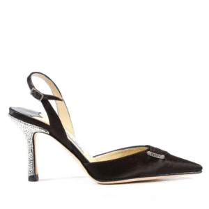 Jimmy Choo Women's Shoes Satin Crystalzied Slingback Pump (JCWCRY05)
