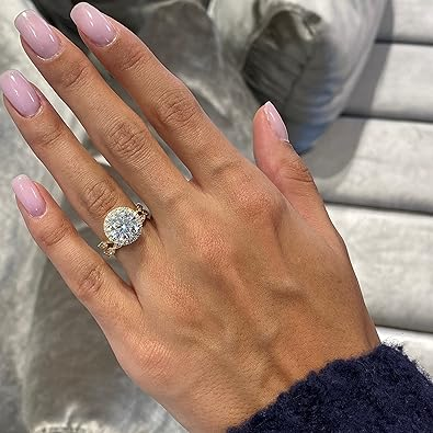 3/4 Carat Lab Grown Diamond and 3 Carat Moissanite Wedding Band Ring Set for Women in 14k White or Yellow Gold Anniversary Promise Ring - Image 2
