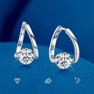 14K Gold over S925 Sterling Silver 1ct.t.w. Diamond Drop Earrings for Women,Round Cut VVS1 Clarity Diamond Earrings Studs with Tassel