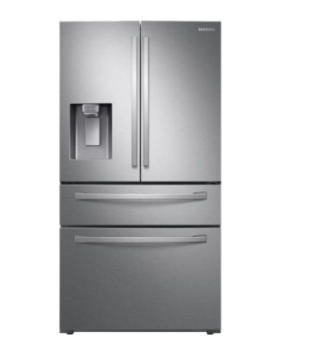 Samsung - 28 Cu. Ft. 4-Door French Door Smart Refrigerator with FlexZone Drawer - Stainless Steel
