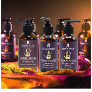 MASSAGE OIL GIFT Set - 3 Natural Scents to Relax and Release