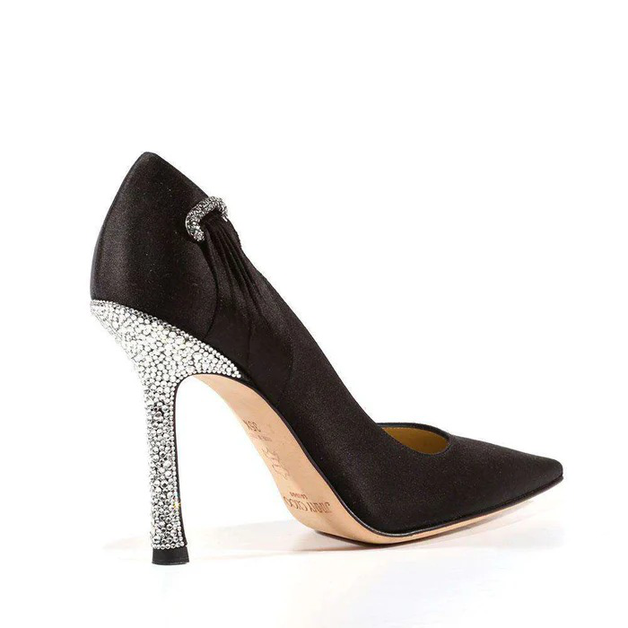 Jimmy Choo Women's Shoes Satin Crystalized High-Heel Pumps (JCWCRY06) - Image 3