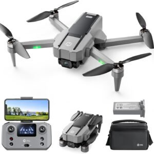 Holy Stone HS440G Drones with Camera for Adults 4k, Under 250g, FPV RC Quadcopter with Brushless Motors, 5GHz Transmission, Auto Return, Follow Me, Waypoints, Foldable Camera Drone for Beginners