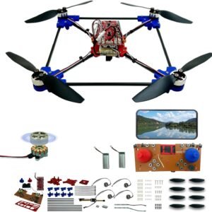 Quadrotor Drone DIY Kit: A Unique STEM Project with Brushless Motor, Optical Flow Hovering, One-Click Takeoff and Landing, and 360° Flip for DIY Enthusiasts to Learn Drone