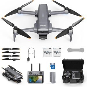 Contixo F33 Professional Drone - 4K/30FPS Camera, GPS & Optical Flow, 2-Axis Gimbal + EIS, 5.5" Touchscreen Remote, Obstacle Avoidance, 4-Mile FPV, 42-Min Flight, Hunting & Outdoor Tracking
