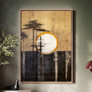 Framed Canvas Japandi Art, Floater Canvas Wall Art, Original Art On Canvas, Japan Fine Art, Japanese Zen Art Print, Japandi Nature Art